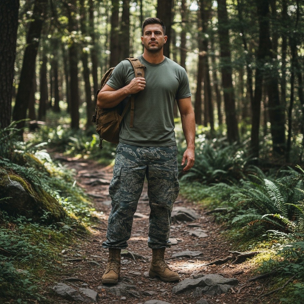 US Air Force Pants Mens 36x32 ABU Camo Digital Tiger Stripe Cargo Button Fly